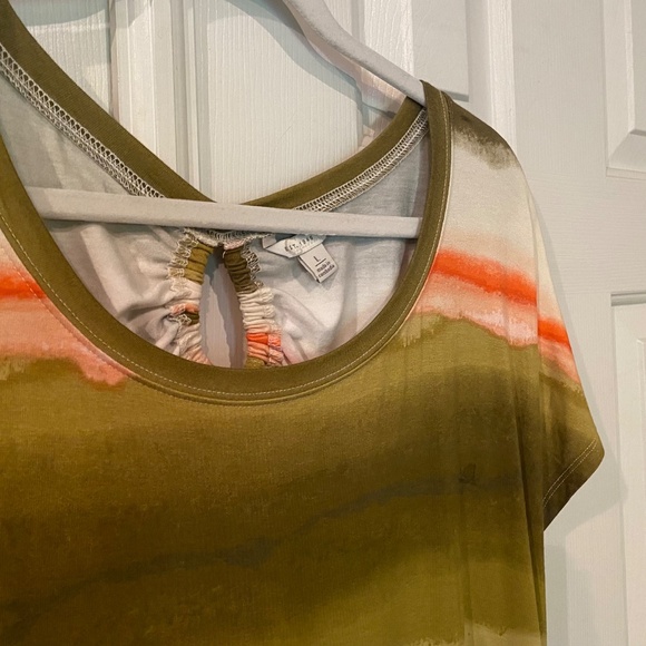 EST 1946 Large Soft T-shirt Dress Open back with tie Beach Cruise Summer Stripes - Picture 5 of 6